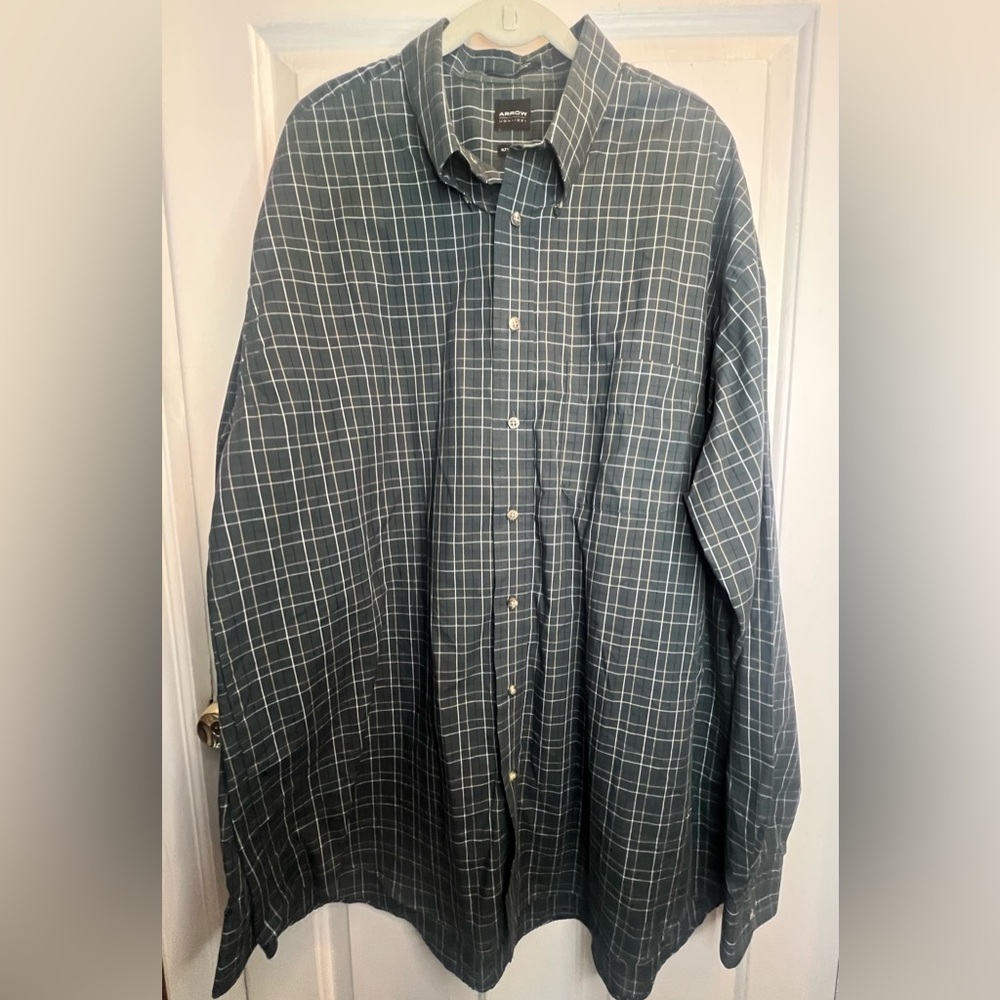 Arrow Blue Gray Casual Button Down Shirt